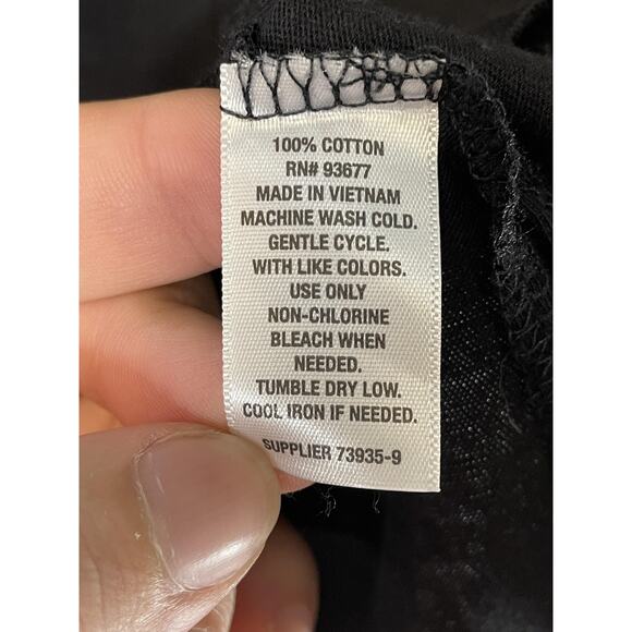 a.n.a A New Approach Shirt Womens Medium Black V-Neck Short Sleeve Cotton Tee - Picture 7 of 8